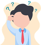 illustration représentant une personne se posant des questions sur le magnétisme ou l'énergétique
