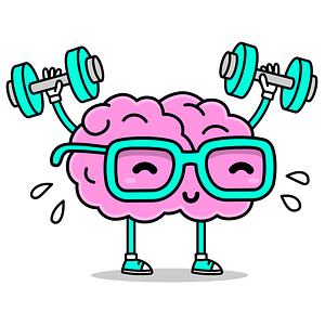 image représentant un cerveau avec des haltères : symbole de l'hypnose pour libérer cerveau reprogrammer phobies croyances limitantes addictions troubles alimentaires