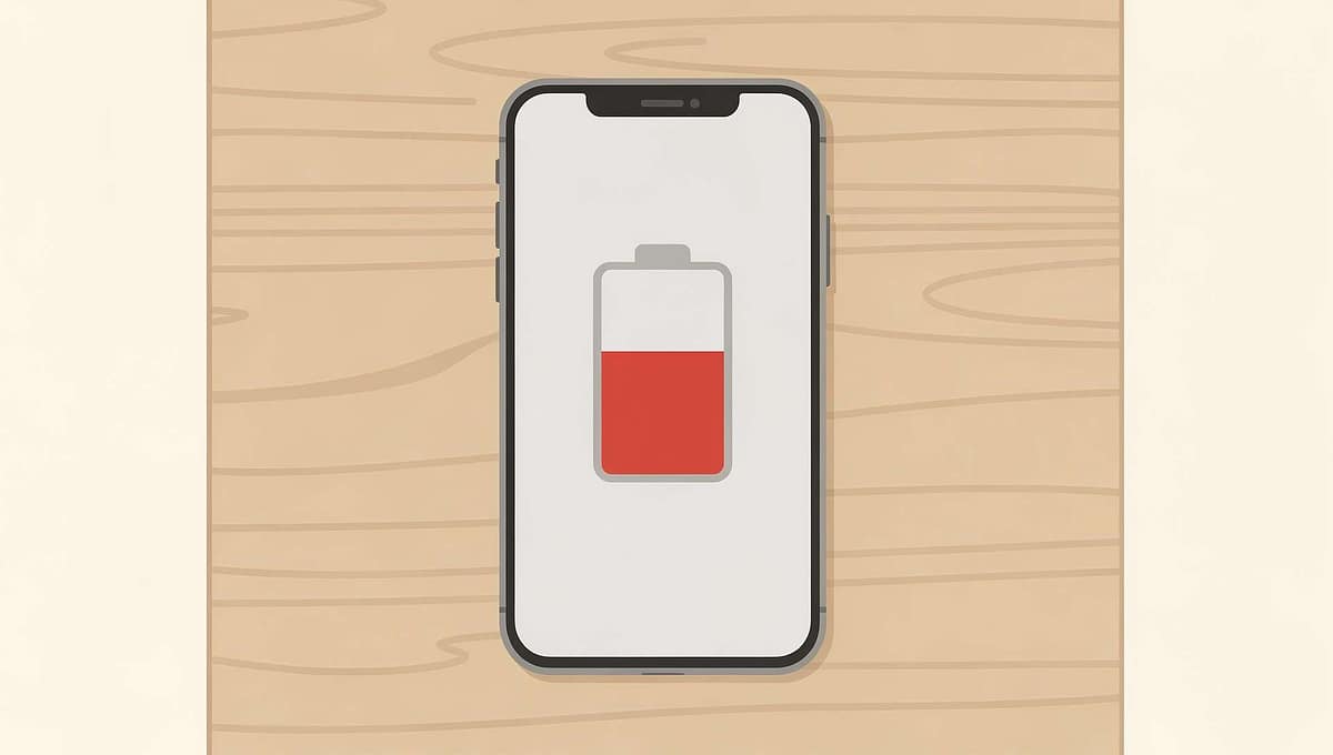 batterie de téléphone vide