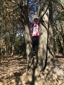 Nathalie Bouvier en forêt de Brocéliande