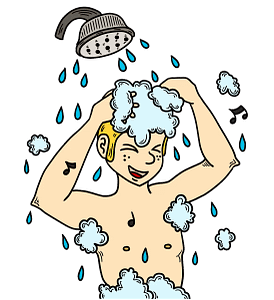 Illustration de la douche énergétique pour purifier l'aura et libérer les charges négatives