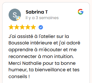 avis de Sabrina T suite atelier de groupe sur décisions alignées