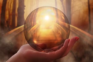 bulle dans une main pour symboliser la protection énergétique